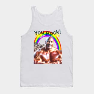 u ROCK!!! retro dreamy affirmation comedy satire parody Tank Top